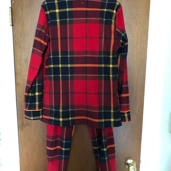 NWT Men’s Red/Yellow Plaid Flannel Pajamas Cozy Cabincore Winter Warm - Picture 4 of 4